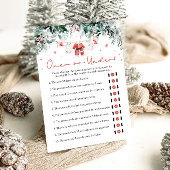 Kerstrode Kerstman over of onder Baby shower spel Kaart