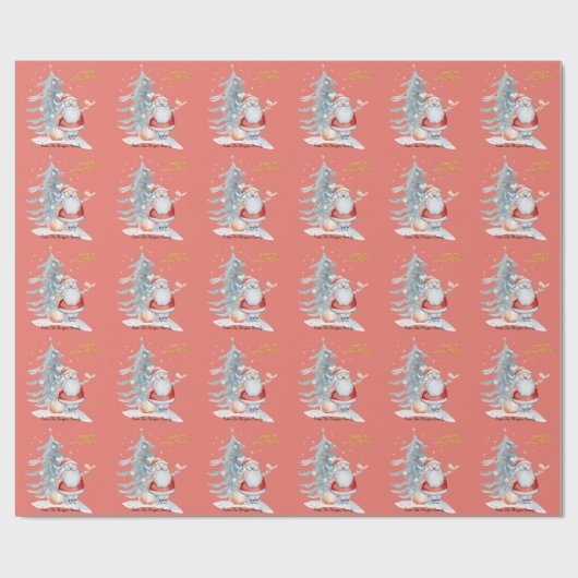 Kerstrode kerstrode kerstboom met kerstmis cadeaupapier (Vlak)