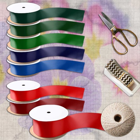 Kerstrode kleurenmassieve minimalistisch satijnen lint