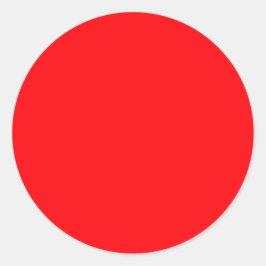 Kerstrode klvet ronde sticker