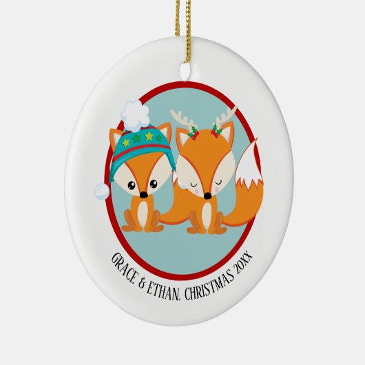 kerstrode kogels, speciaal aangepast keramisch ornament (Rechts)