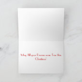 Kerstrode korvet feestdagen kaart (Binnen)