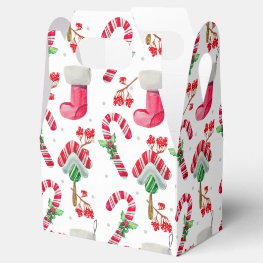 kerstrode kousen en snoepriet bedankdoosjes (Geopend)