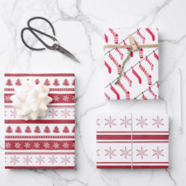 kerstrode kousen, papierbladen voor het verpakken inpakpapier vel