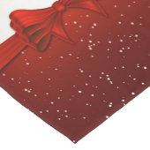 Kerstrode lint lange tafelloper (Hoek)