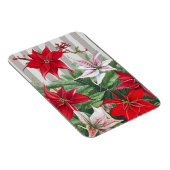 Kerstrode maryllis en Poinsettias Magneet (Rechterzijde)