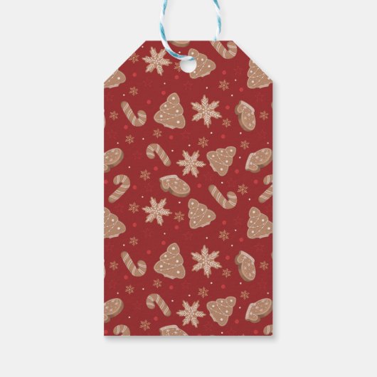 Kerstrode Mok Birthday Gift Label Cadeaulabel (Achterkant)