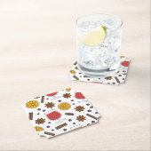 Kerstrode mout met kruidendoekje kartonnen onderzetters (Insitu)