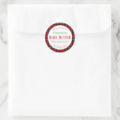 kerstrode palmkever, etiketten met peppermintlicha (Tas)