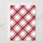 Kerstrode platte feestdag Kaart (Achterkant)