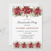 Kerstrode poinsettia Bachelorette Kaart (Voorkant)