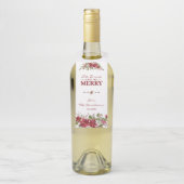 Kerstrode Poinsettia Eat-Drink en is Merry Flessenhanger (Op fles)