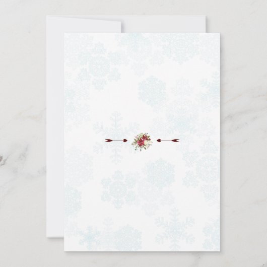 Kerstrode Poinsettia Eat-Drink en is Merry Kaart (Achterkant)