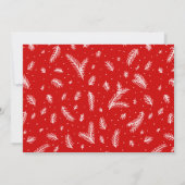 Kerstrode Poinsettia Floral-feestdag Kaart (Achterkant)