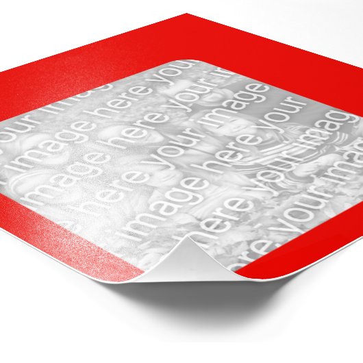 Kerstrode randfoto foto afdruk (Hoek)