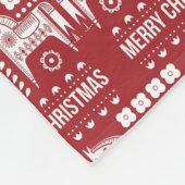 Kerstrode rendiernoordse noordse bossen fleece deken (Hoek)