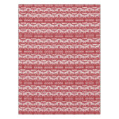 Kerstrode rendiernoordse noordse bossen tafelkleed (Voorkant)