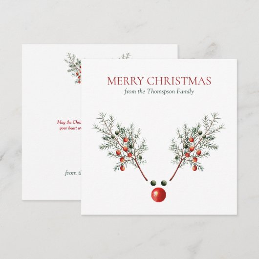 Kerstrode rendierpijnbessen (Voorkant / Achterkant)