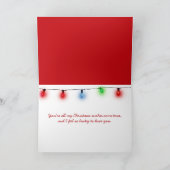 Kerstrode roos in de sneeuw feestdagen kaart (Binnen)