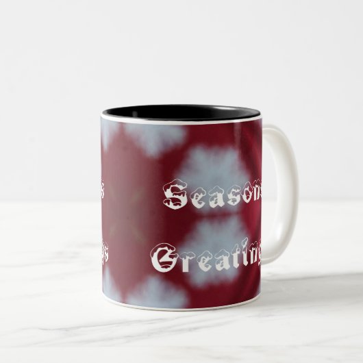 Kerstrode seizoenen mok koffiebeker (Voorkant rechts)