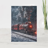 Kerstrode  sneeuwtrein kaart (Voorkant)