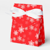 Kerstrode sneeuwvleerij bedankdoosjes (Voorkant Zijde)