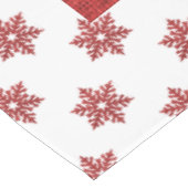 kerstrode sneeuwvlokken en Faux Burlap Tafelkleed (Gekanteld)