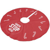 Kerstrode snoepriet Santa Stop hier grappig Kerstboom Rok (Gekanteld)