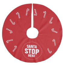 Kerstrode snoepriet Santa Stop hier grappig