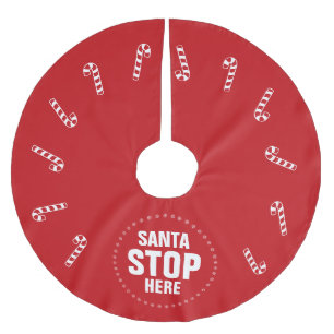 Kerstrode snoepriet Santa Stop hier grappig Kerstboom Rok