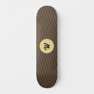 Kerstrode strepen groene overeenkomende familie Aa Persoonlijk Skateboard