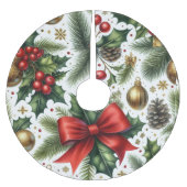 Kerstrode strik en groen kerstboom rok (Voorkant)