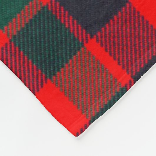kerstrode tartan geponste sneeuwvlokken op maat fleece deken (Hoek)