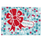 kerstrode tas met cadeau large cadeautasje (Achterkant)