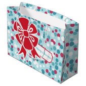 kerstrode tas met cadeau large cadeautasje (Achterkant Gekanteld)