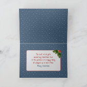 Kerstrode Truck In Sneeuwvlokken Feestdagen Kaart (Binnen)