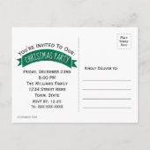 Kerstrode vrachtwagen bespaart de datum uitnodiging briefkaart (Achterkant)