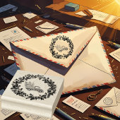 Kerstrode vrachtwagen rubberstempel