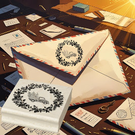 Kerstrode vrachtwagen rubberstempel