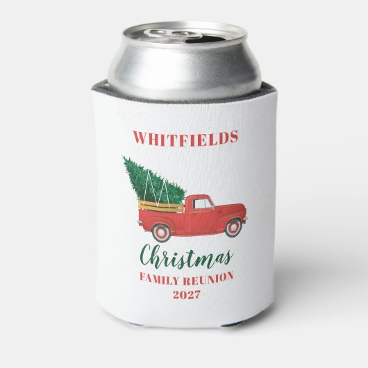 Kerstrode vrachtwagenserie — aangepast blikjeskoeler (Blikje Achterkant)