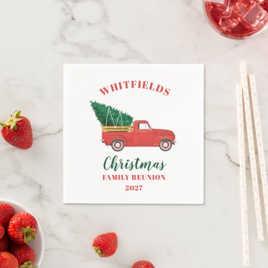 Kerstrode vrachtwagenserie — aangepast servet (Insitu)