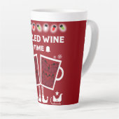 kerstrode wijn Glühwein Latte Mok (Rechterhoek)