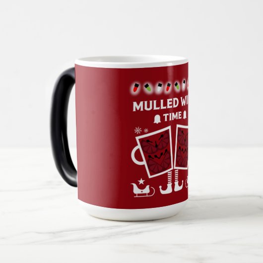 kerstrode wijn Glühwein Magische Mok (Voorkant links)