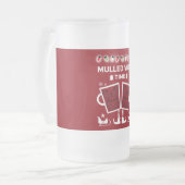 kerstrode wijn Glühwein Matglas Bierpul (Voorkant links)