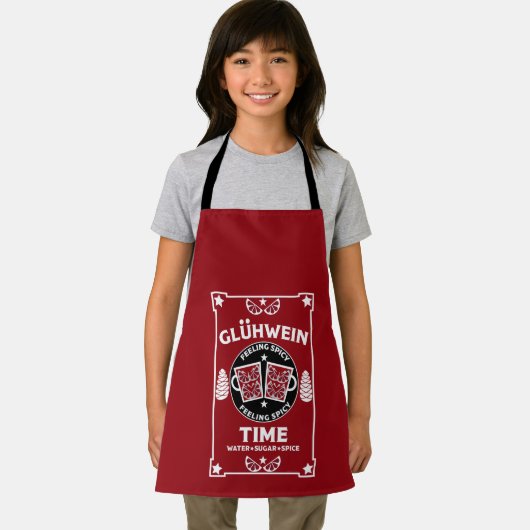 kerstrode wijn Glühwein Schort (Insitu)