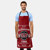 kerstrode wijn Glühwein Schort (Gedragen)