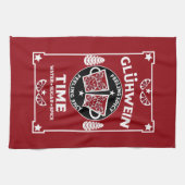 kerstrode wijn Glühwein Theedoek (Horizontaal)