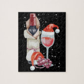 Kerstrode wijn — kerstkerstkerstkerstkerstkerstker legpuzzel (Verticaal)