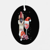 Kerstrode wijn — kerstkerstkerstkerstkerstkerstker metalen ornament (Voorkant links)