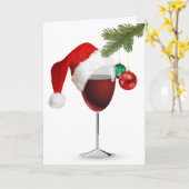 Kerstrode wijn met Pet Kaart (Gele Bloem)